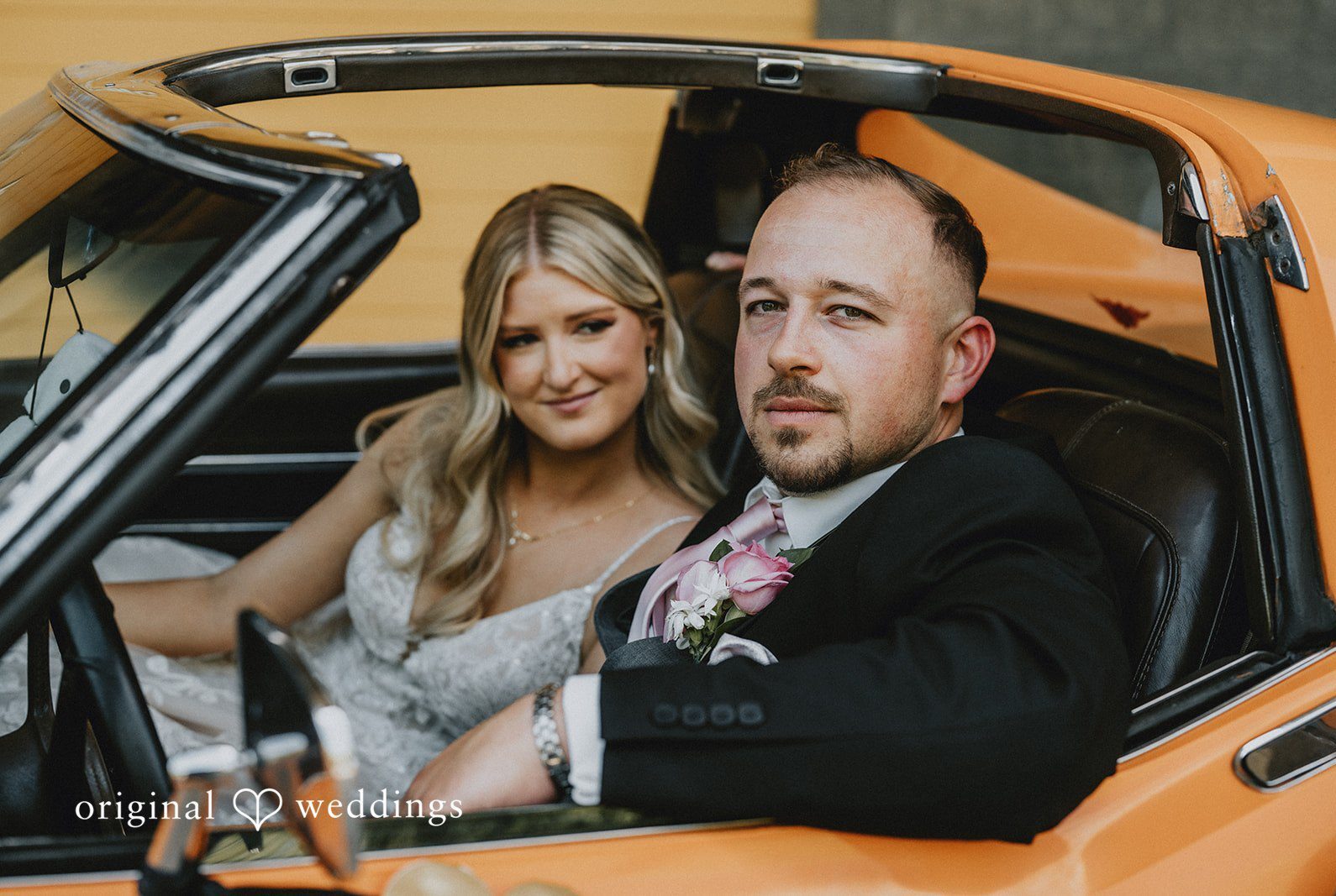 Stunning Portrait of couple at Environmental Services Building by Seattle Wedding Photographers from Original Weddings.