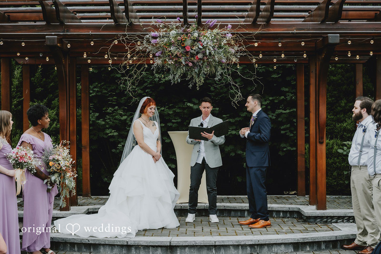 McKenna + Patrick Our Seattle wedding photographers captured the exchange of marital vows