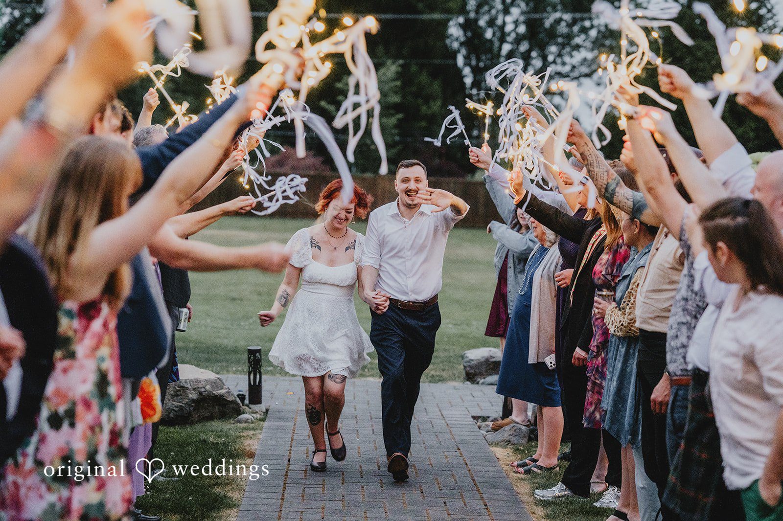 McKenna + Patrick The couple makes a grand exit