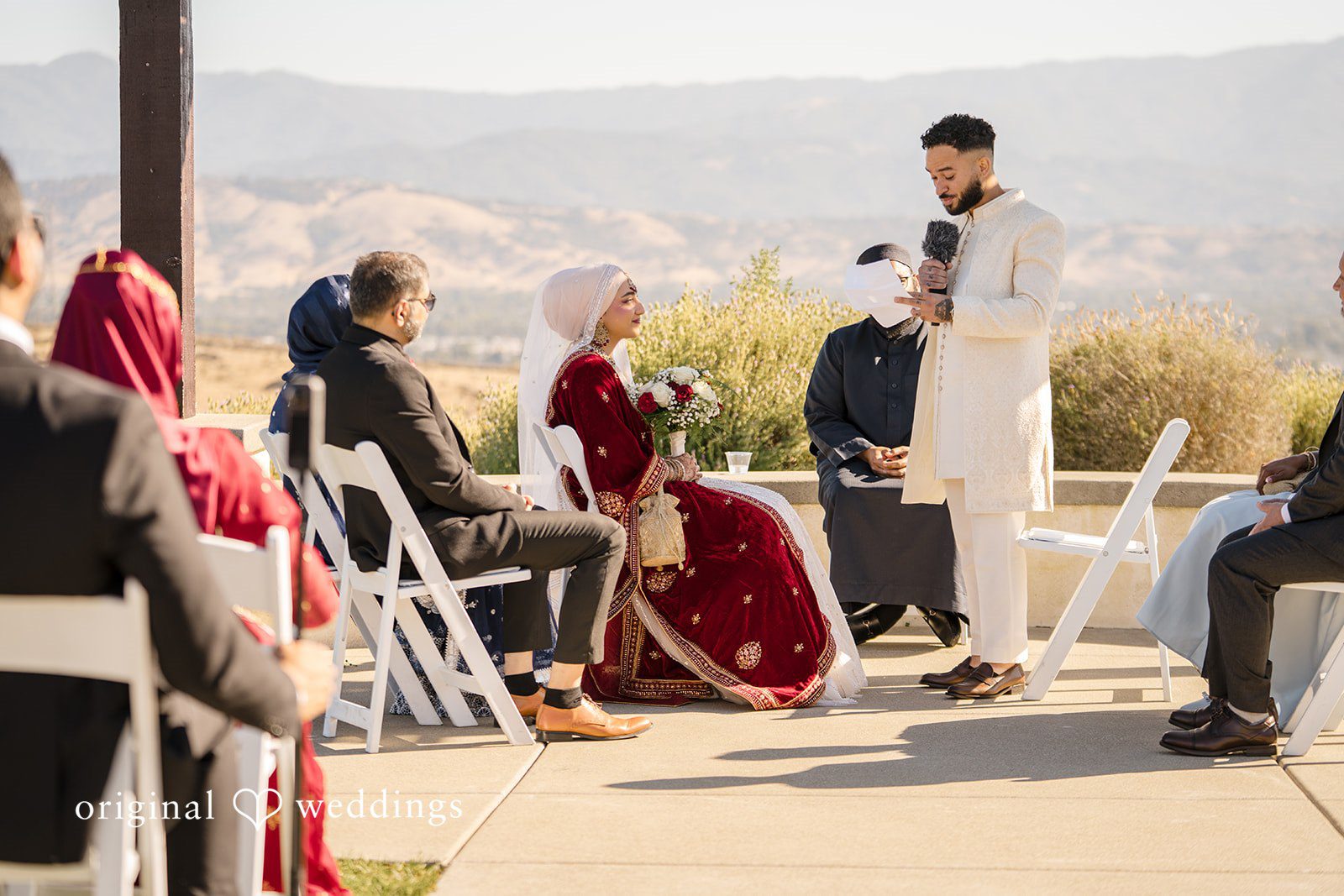 Neha + Andrew The groom reads his vows