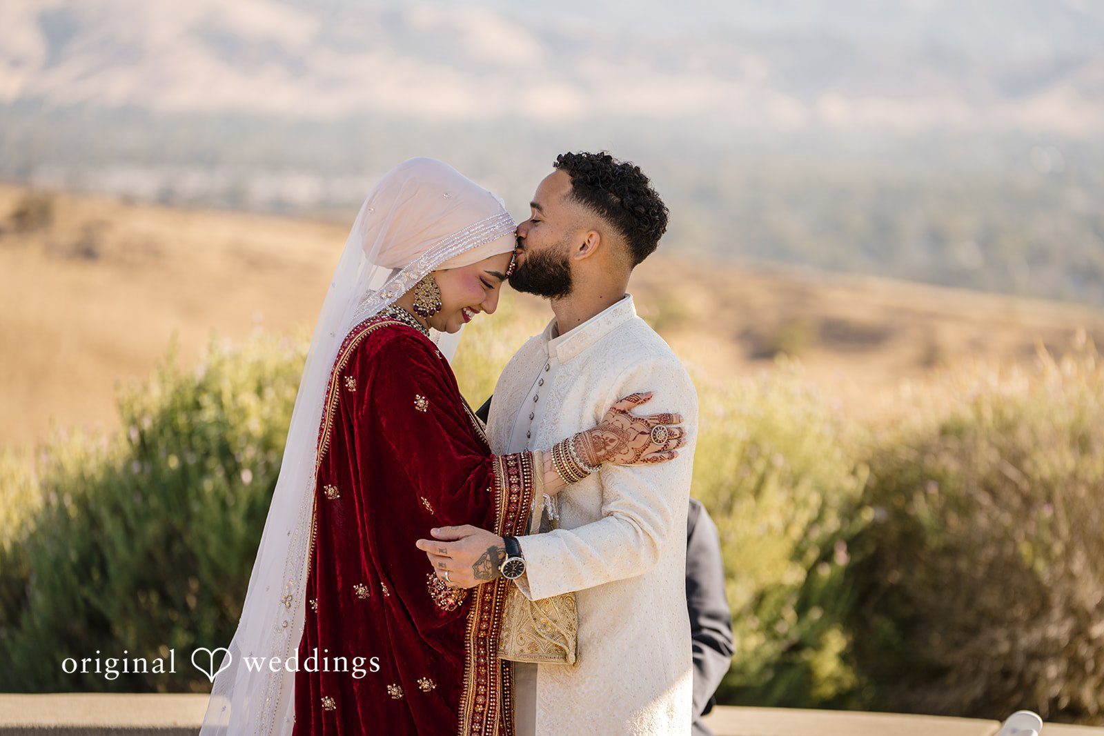 Neha + Andrew The couple shares a romantic moment