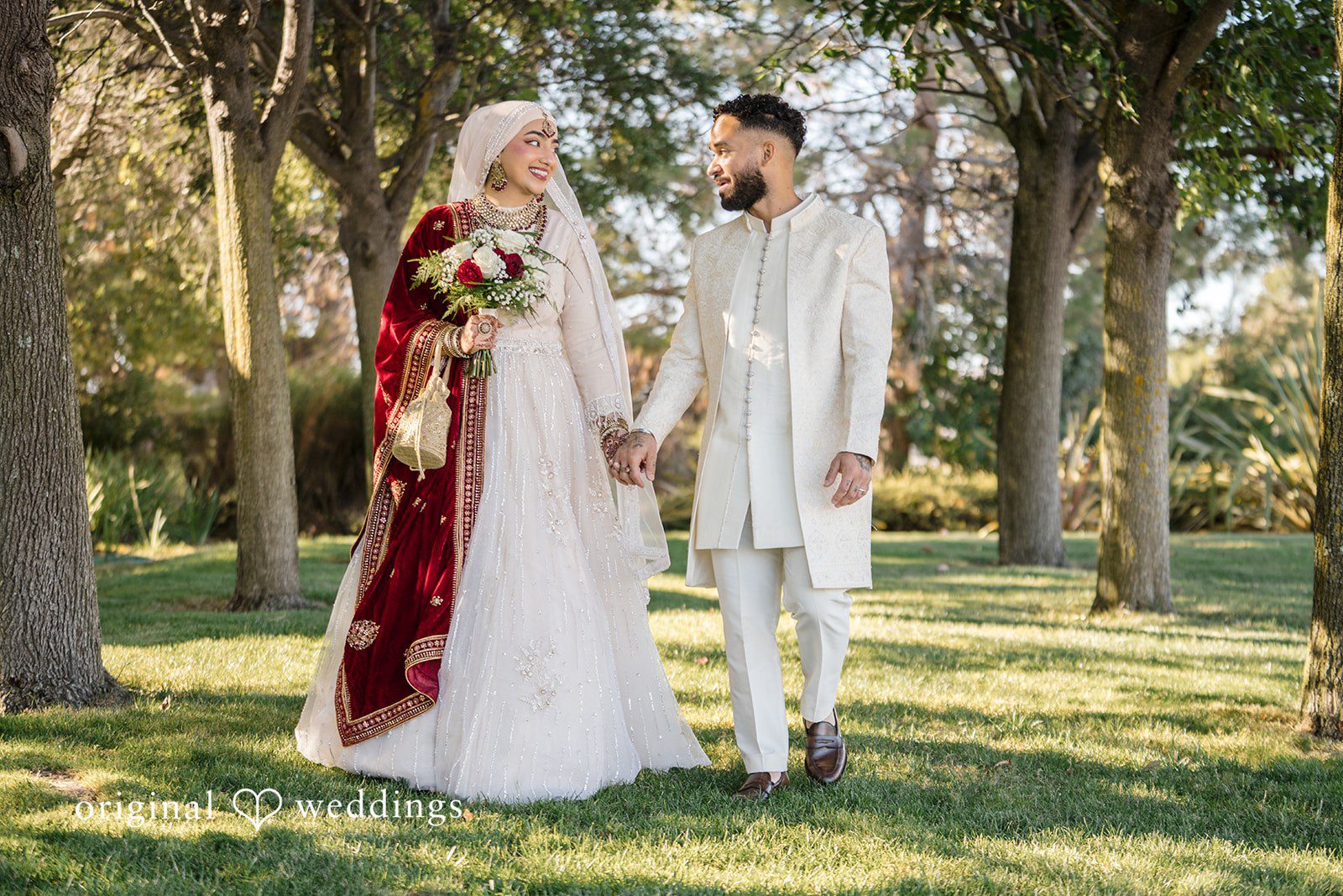 Neha + Andrew Garden portrait