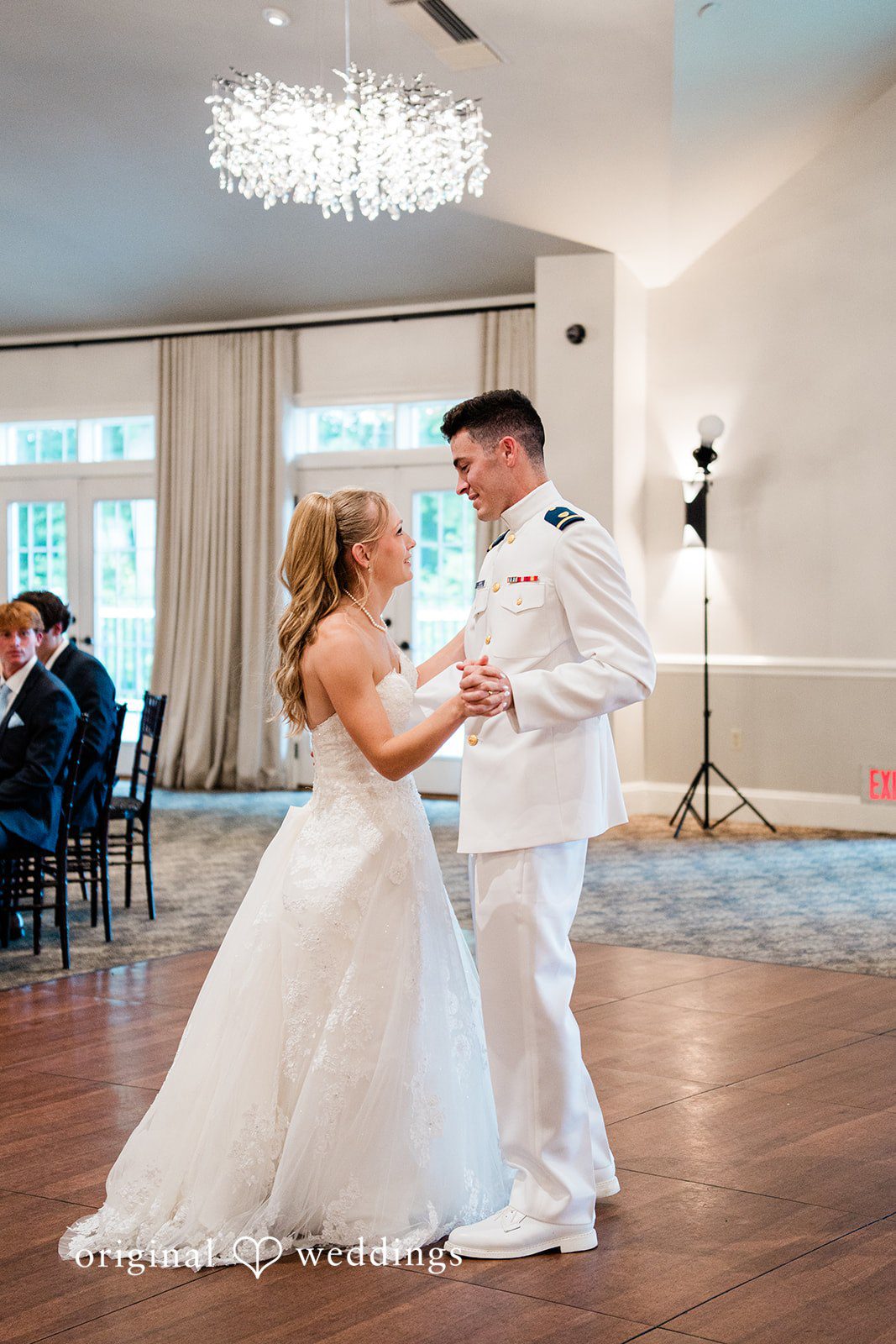 Veronica + Wyatt A bride and groom dancing together at their reception.