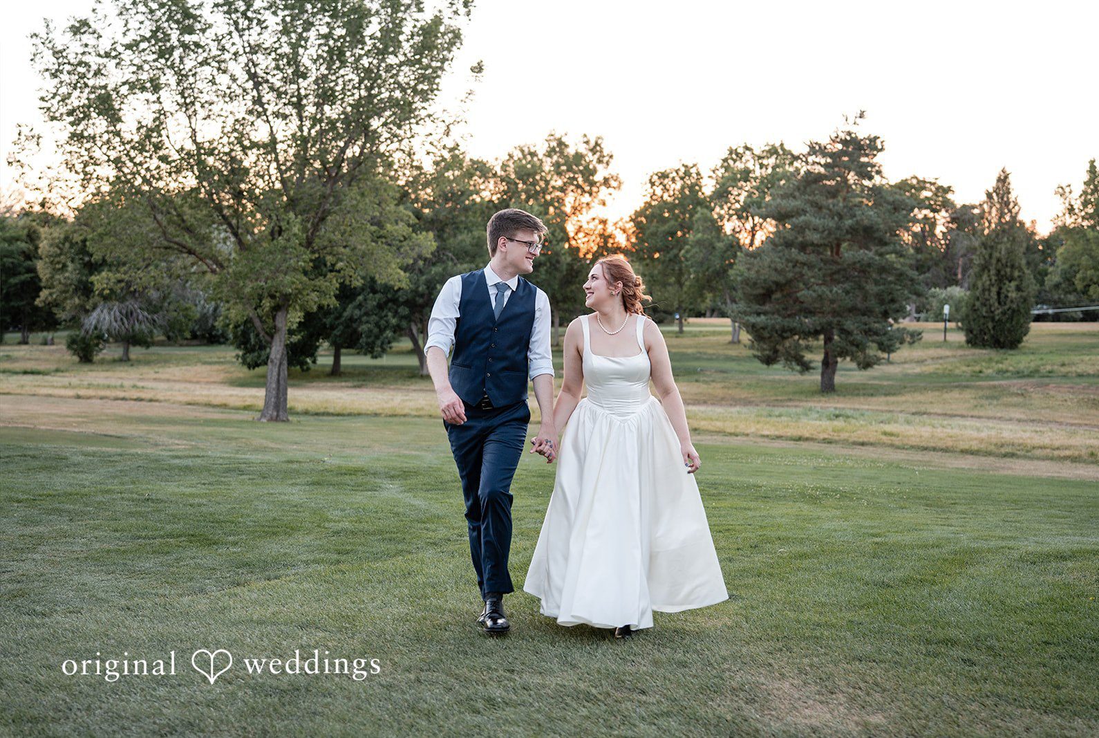 Stunning Portrait of couple at Wellshire Event Center by Denver Wedding Photographers from Original Weddings.