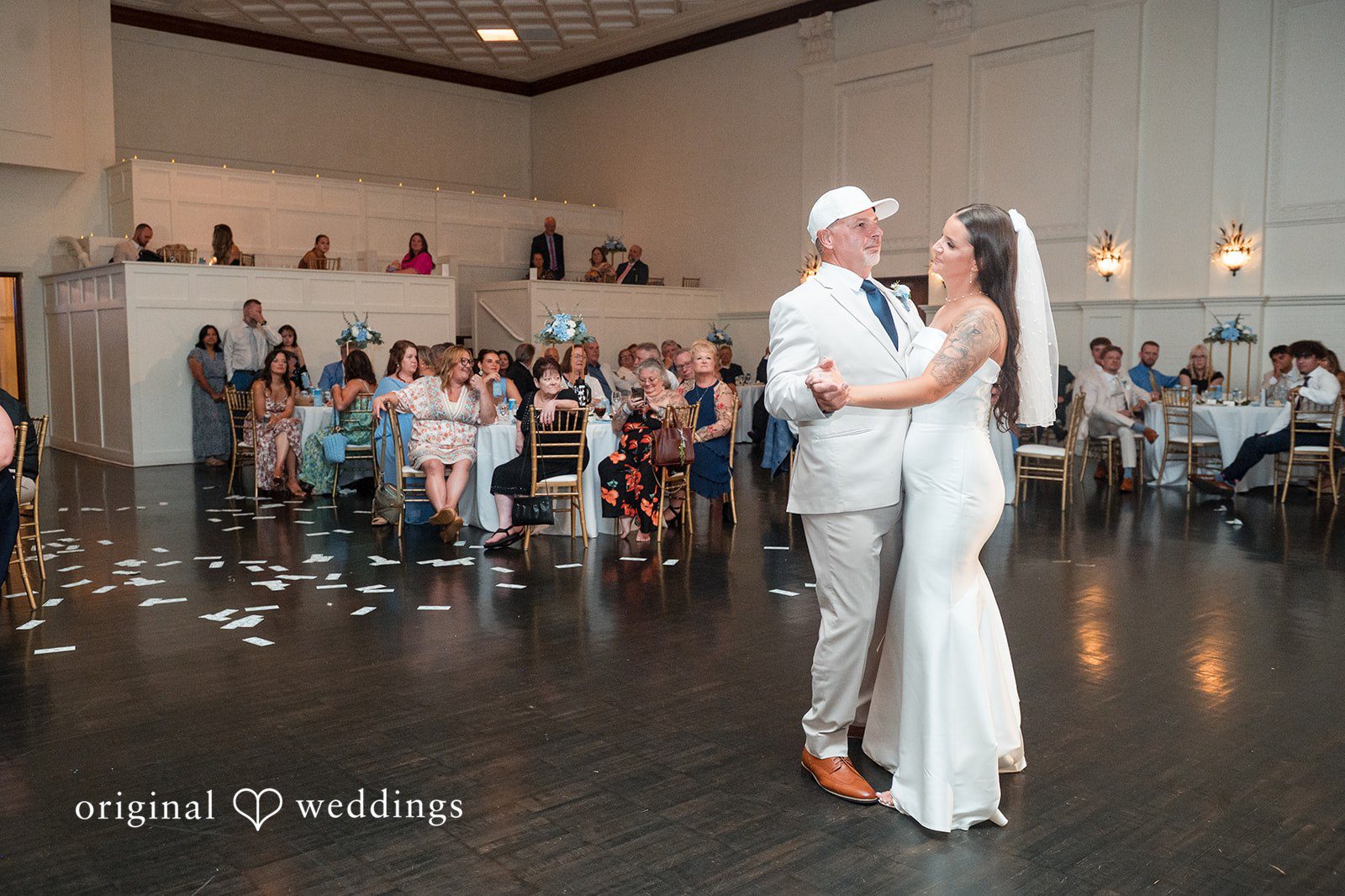 Jaclyn + Mason A bride and man danciing on a dance floor.