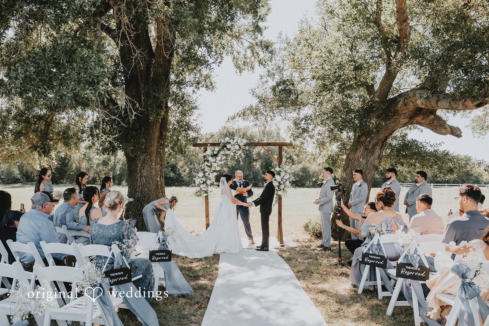 Briana + Joshua Ceremony under the oaks