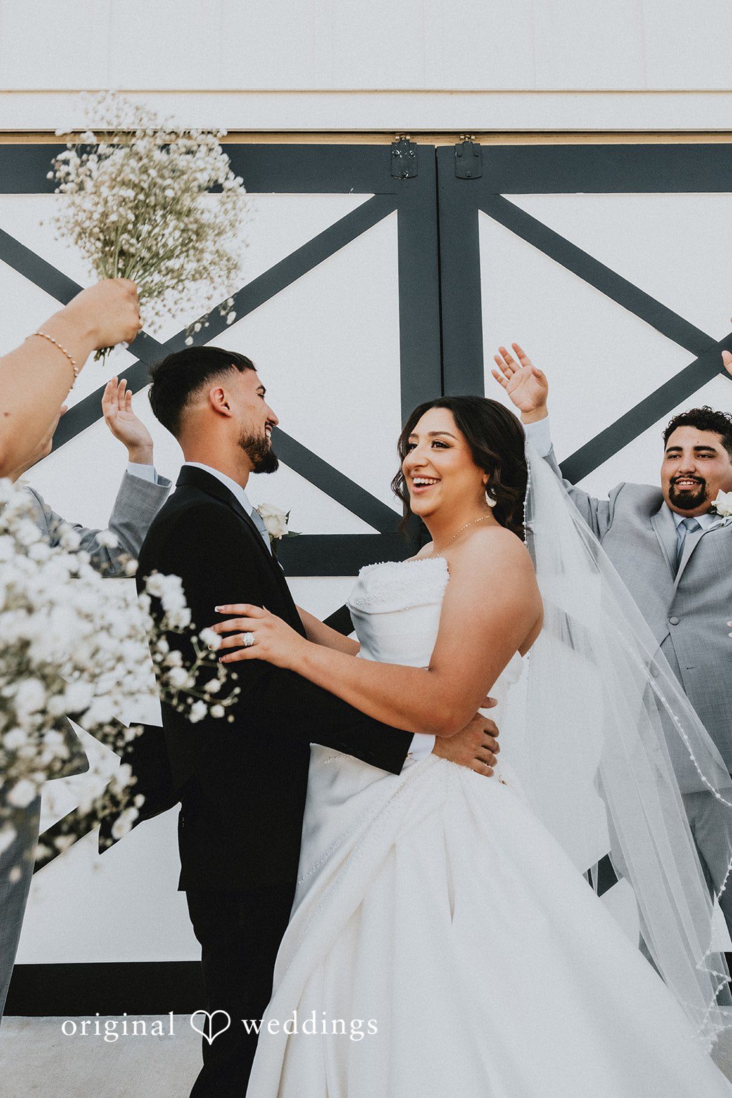 Briana + Joshua Grand entrance cheers