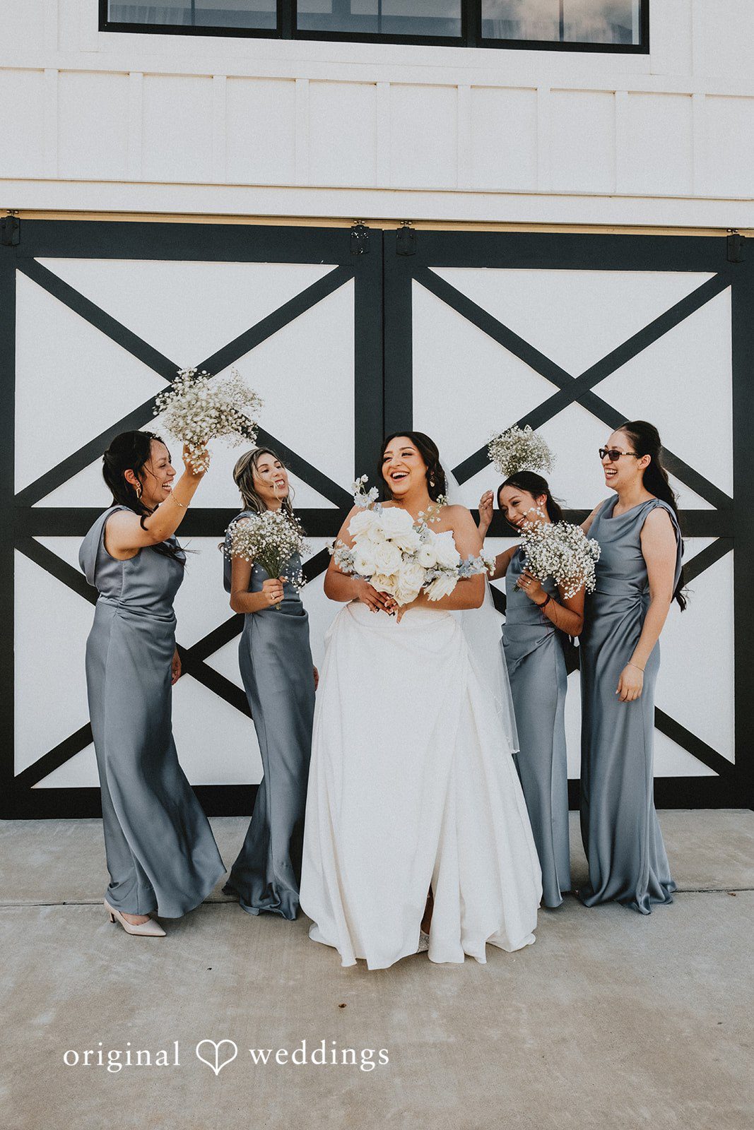 Briana + Joshua Bride with her bridesmaids