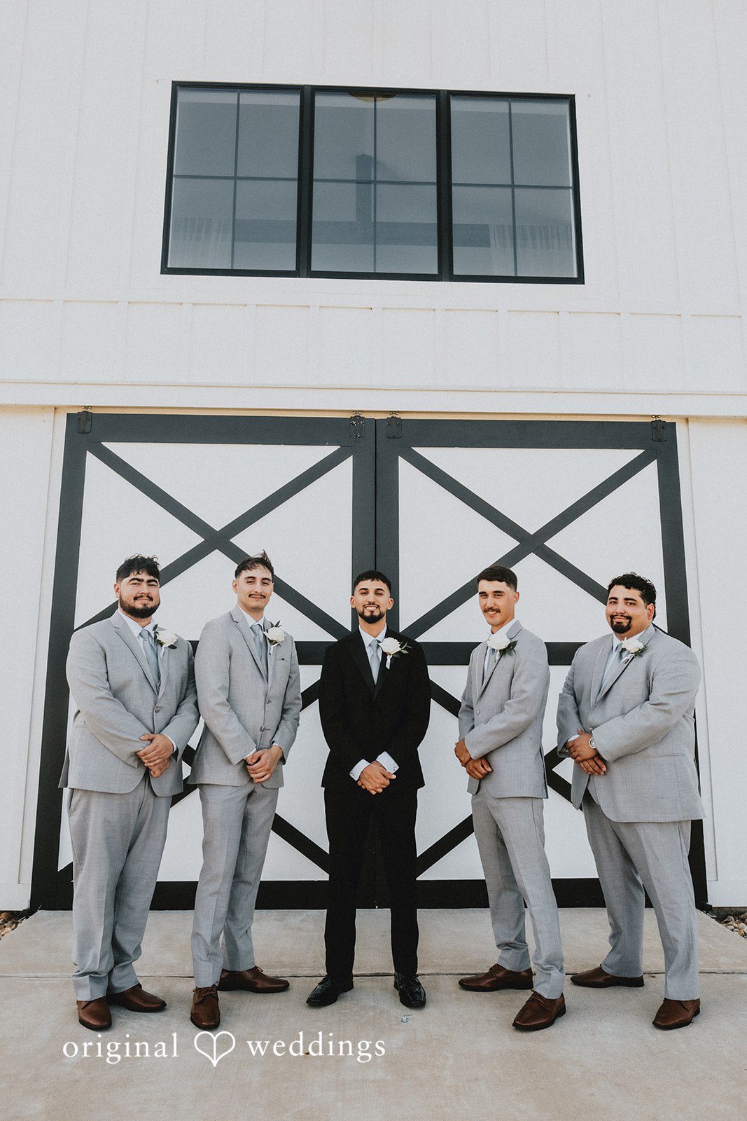 Briana + Joshua Groom with his groomsmen