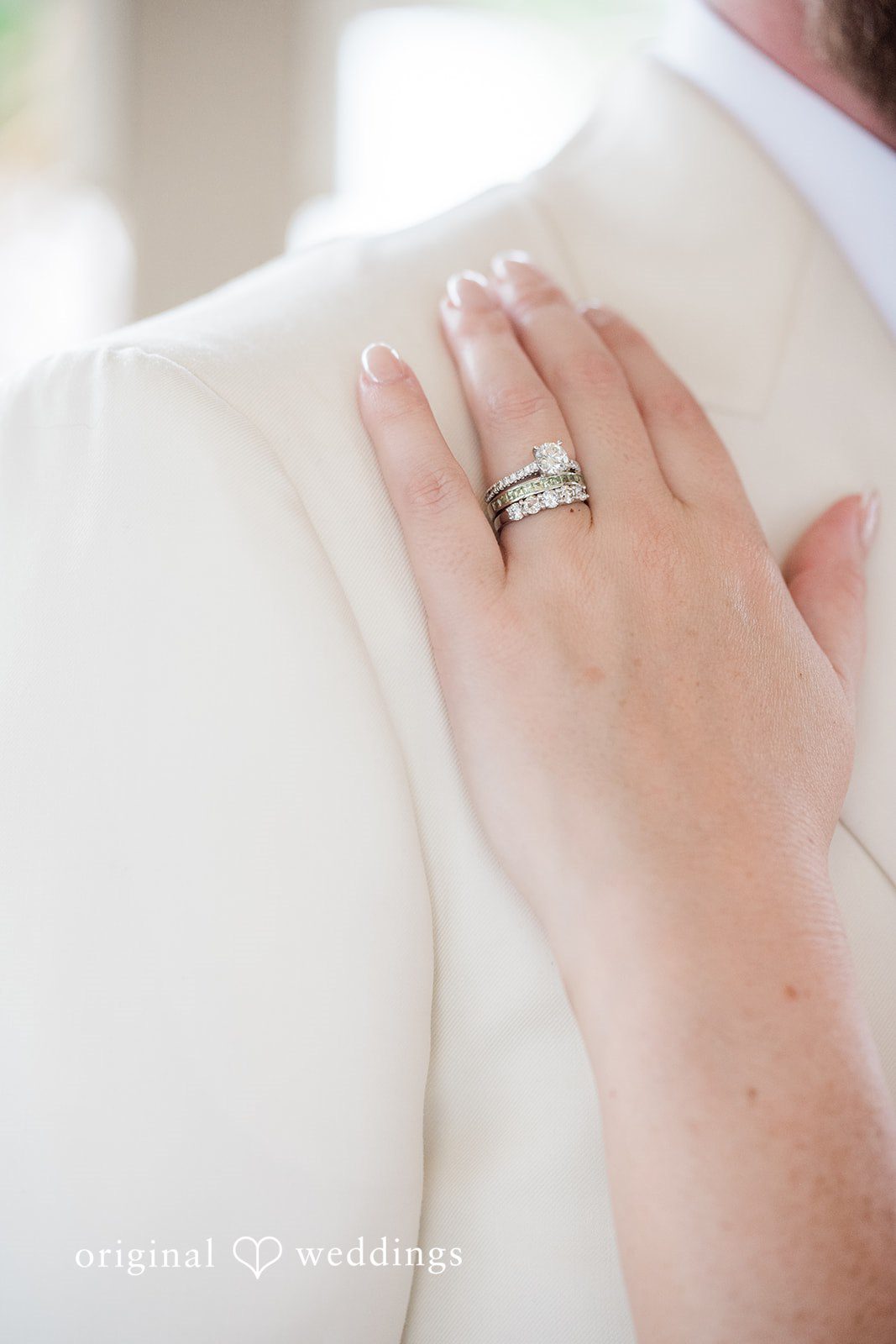 Jackie + Will Close up of the bride's engagement ring