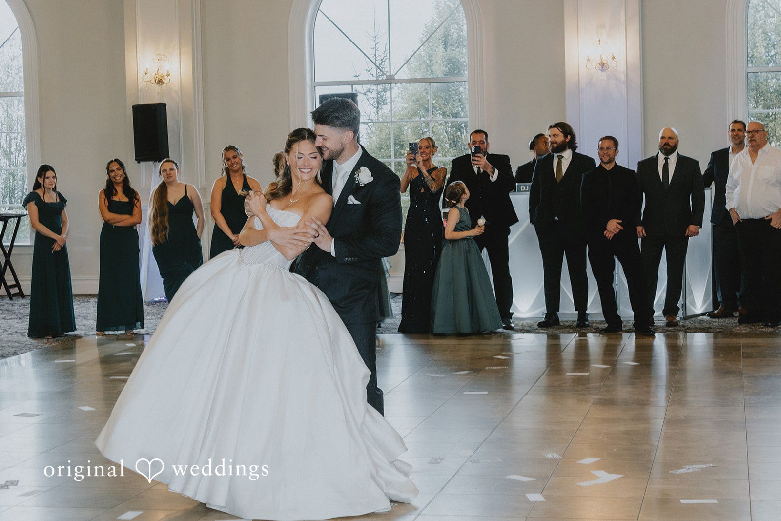 Emily + Max Parent dance at the reception at Aria Wedding and Banquet Facility