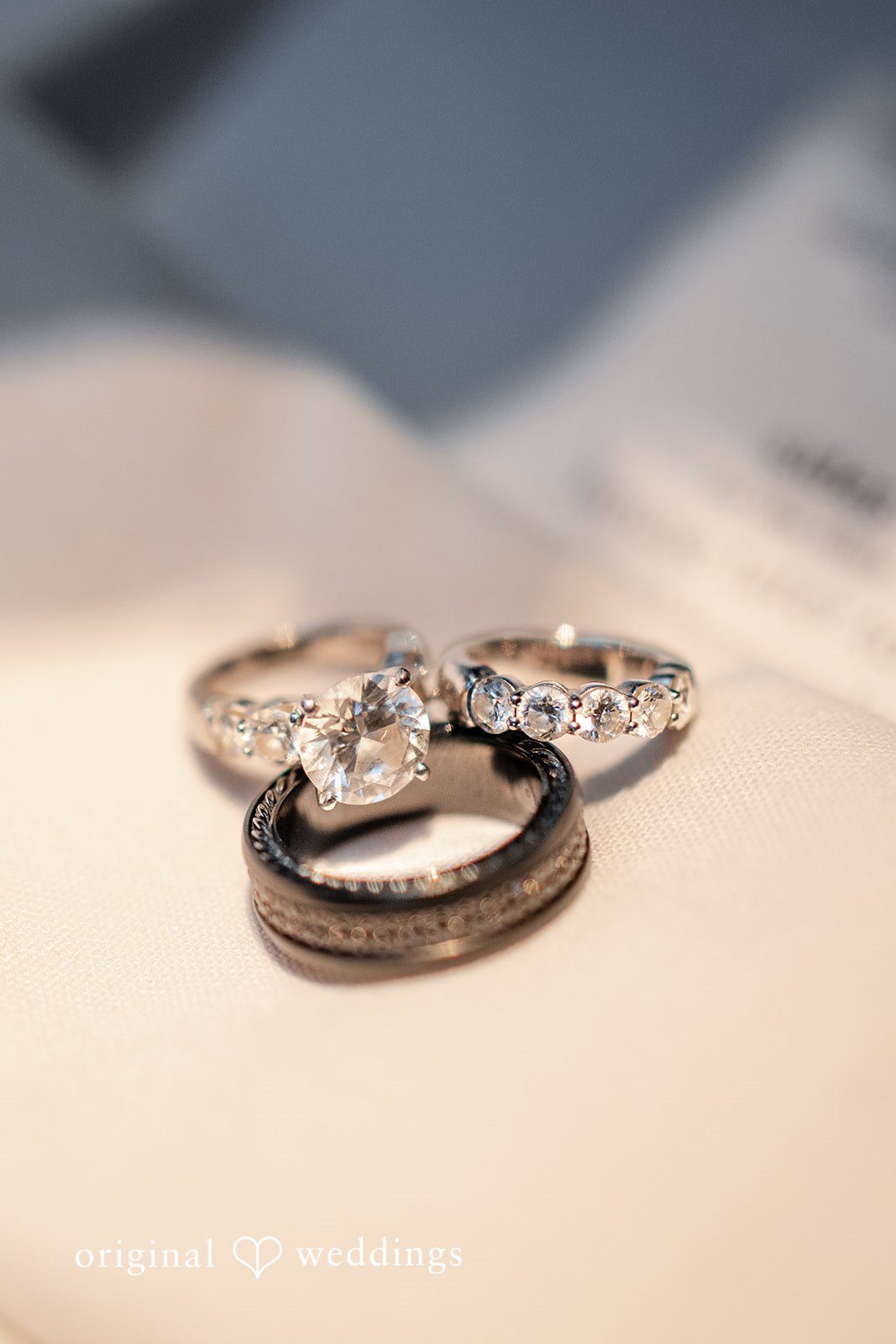 Alexandra + John Wedding rings together at Barclay Prime