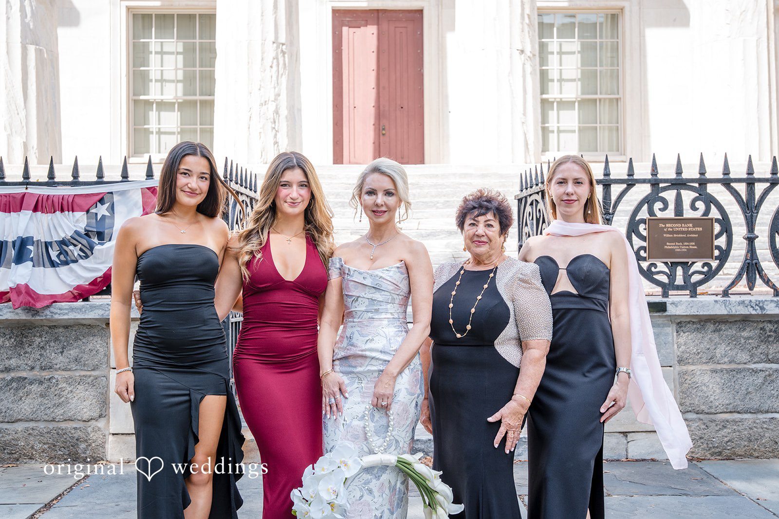 Alexandra + John Bride with her bridesmaids