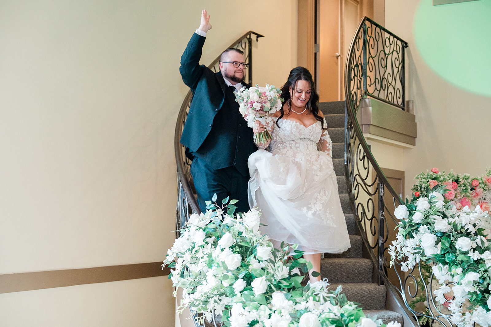Newlyweds making their entrance at Belvedere & Co. Events