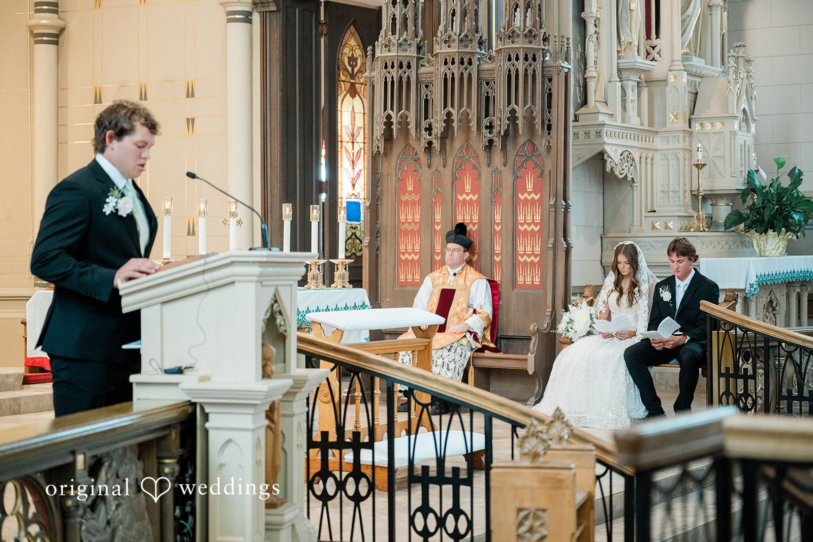 Moment from the wedding ceremony