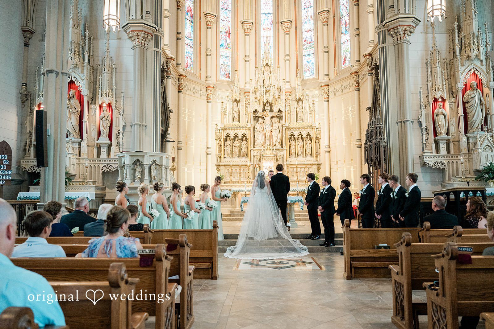 A view of the church wedding ceremony