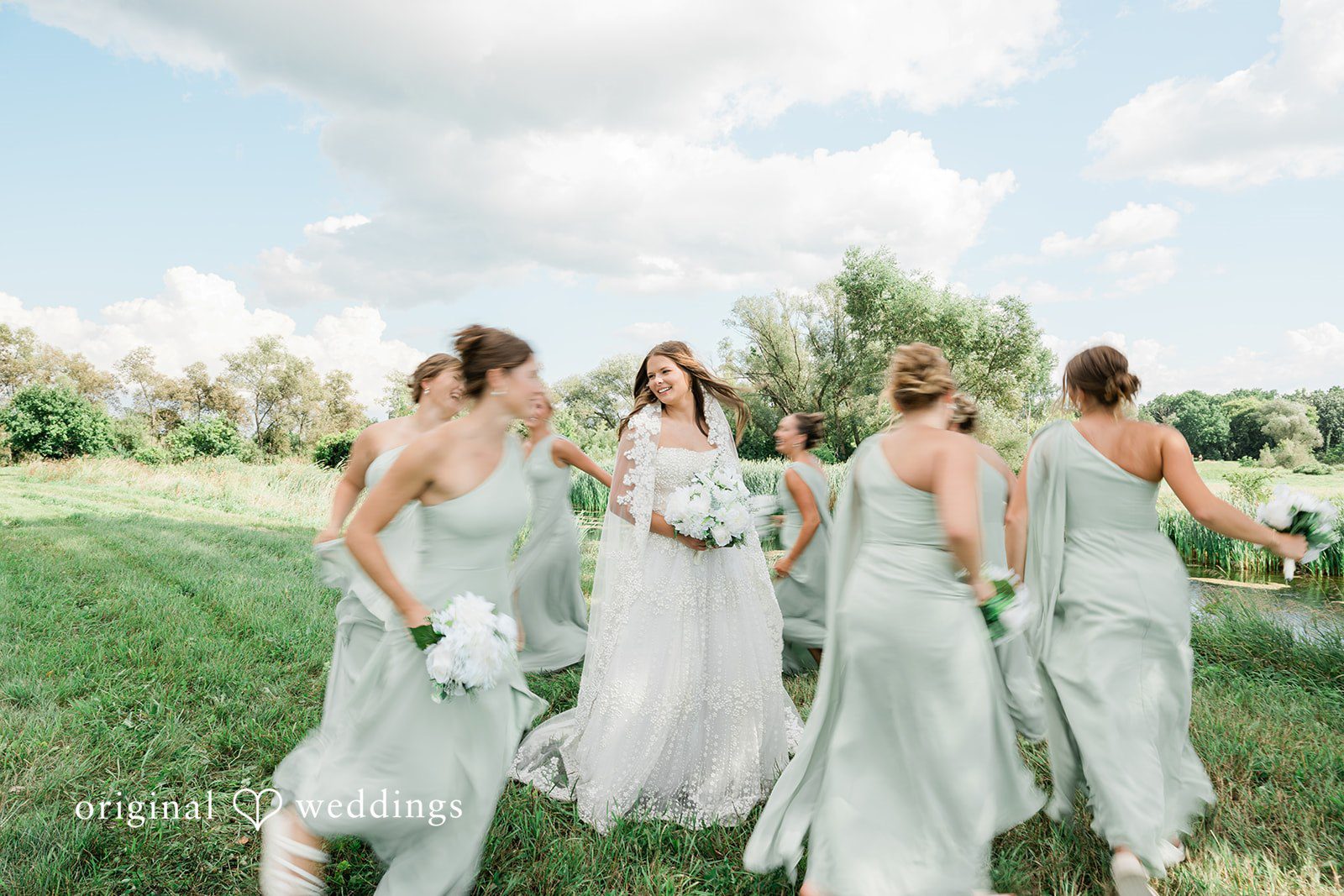Fun portrait with the bridesmaids