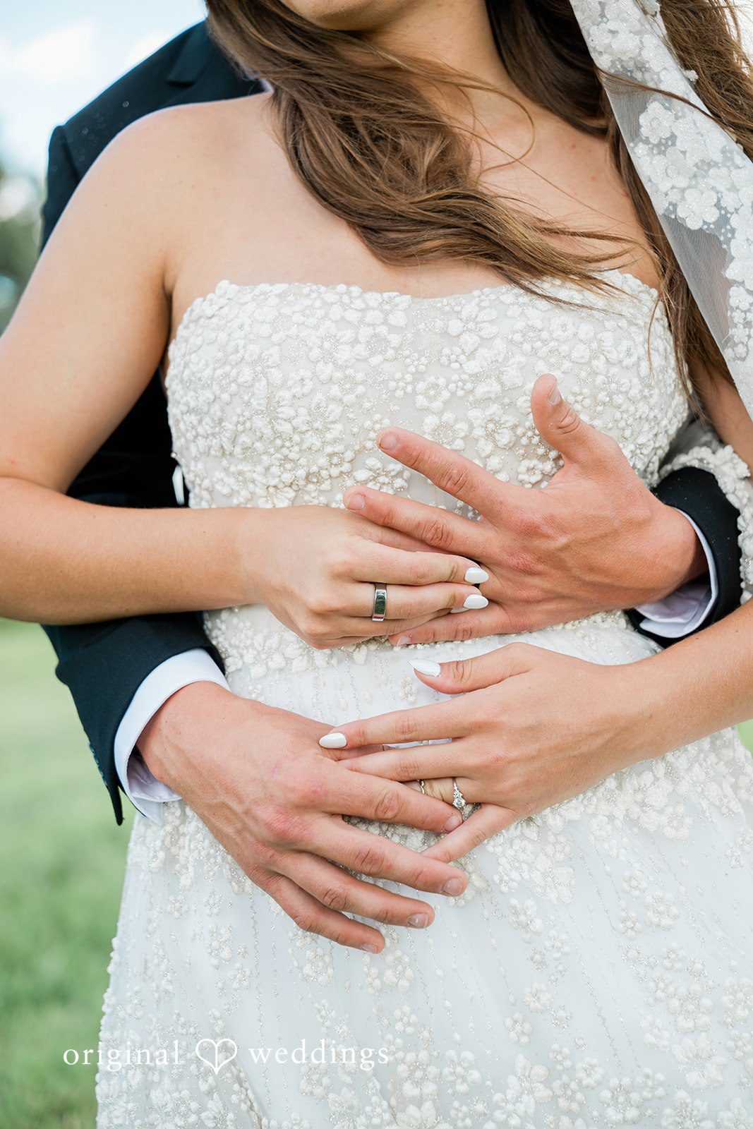 A beautiful close-up shot of the couple