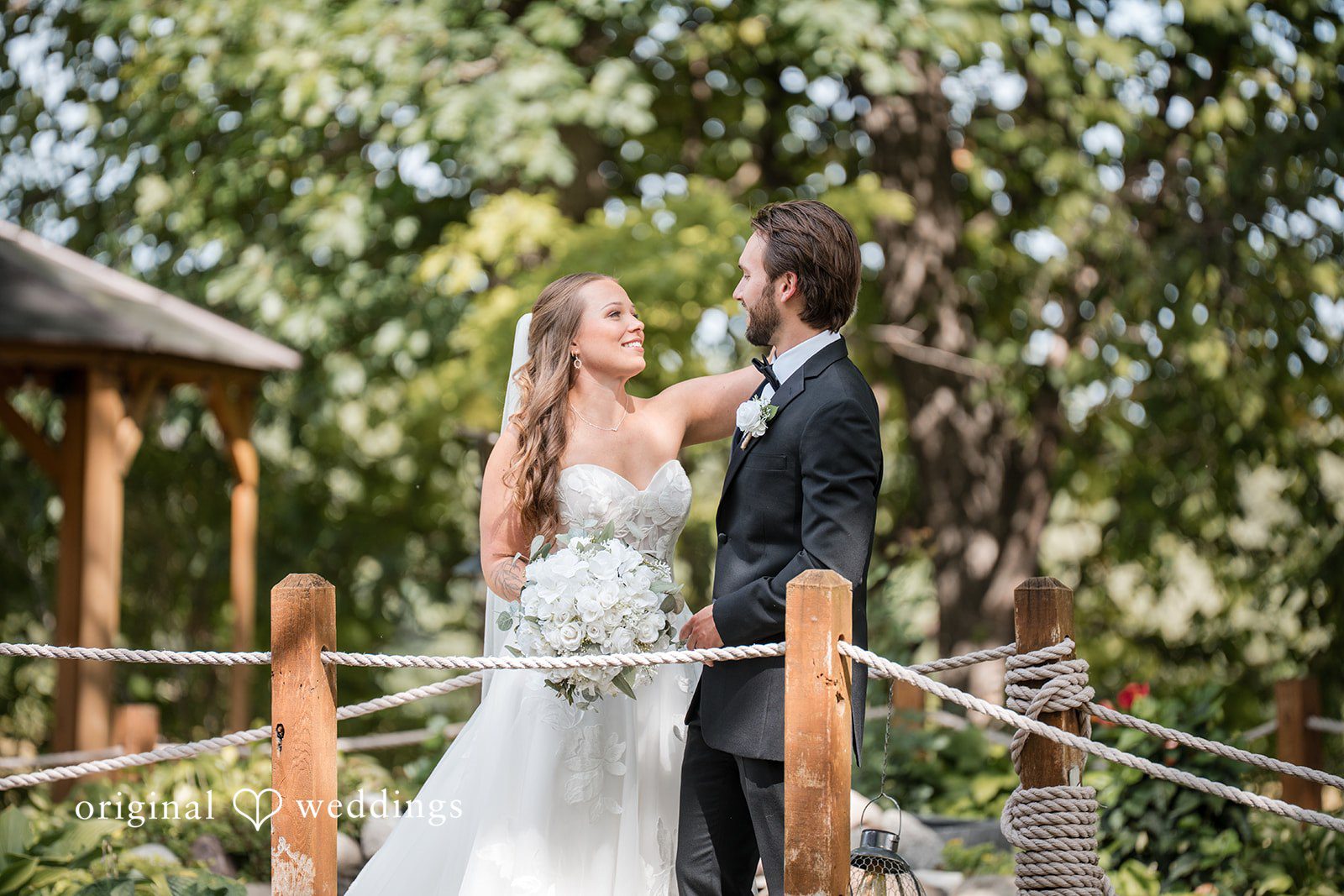 Couple near the gazebo