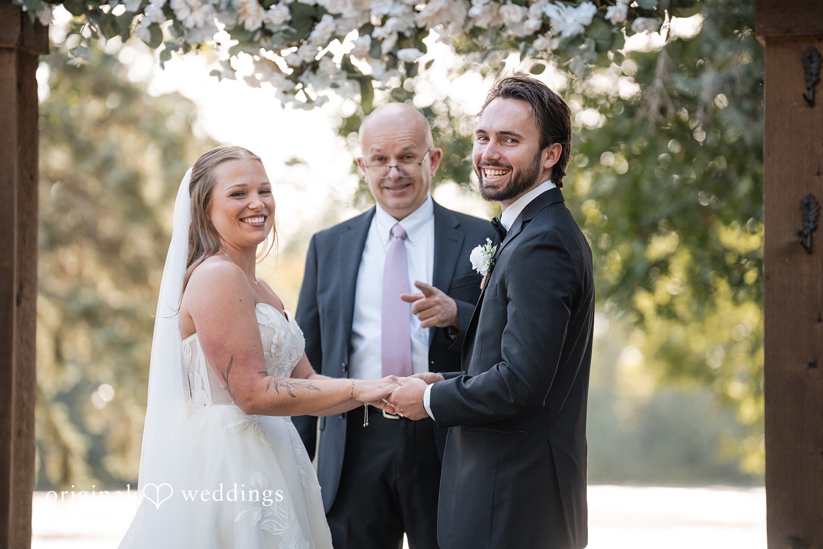 Couple exchanging vows