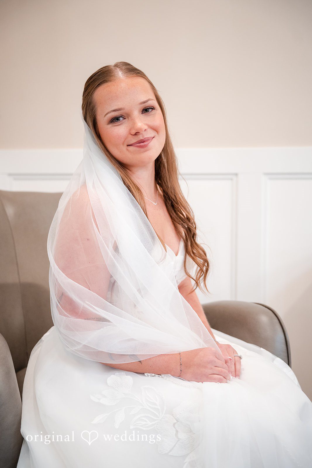 Bride in her veil