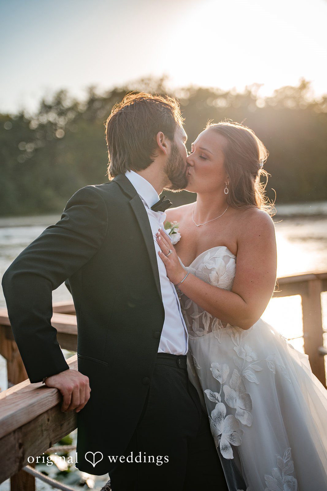 Couple on the lake deck