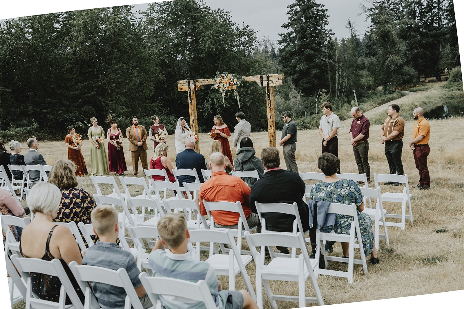 Outdoor ceremony at Brightwater Weddings & Events