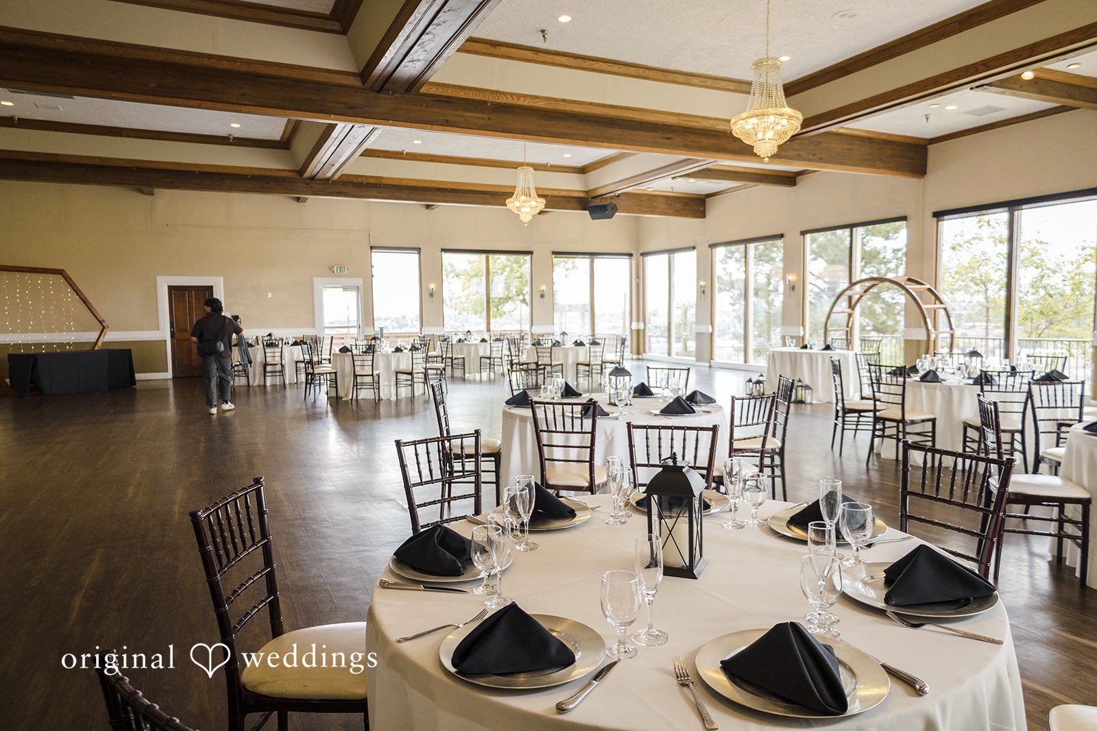 Jessica + James Decorated wedding reception hall