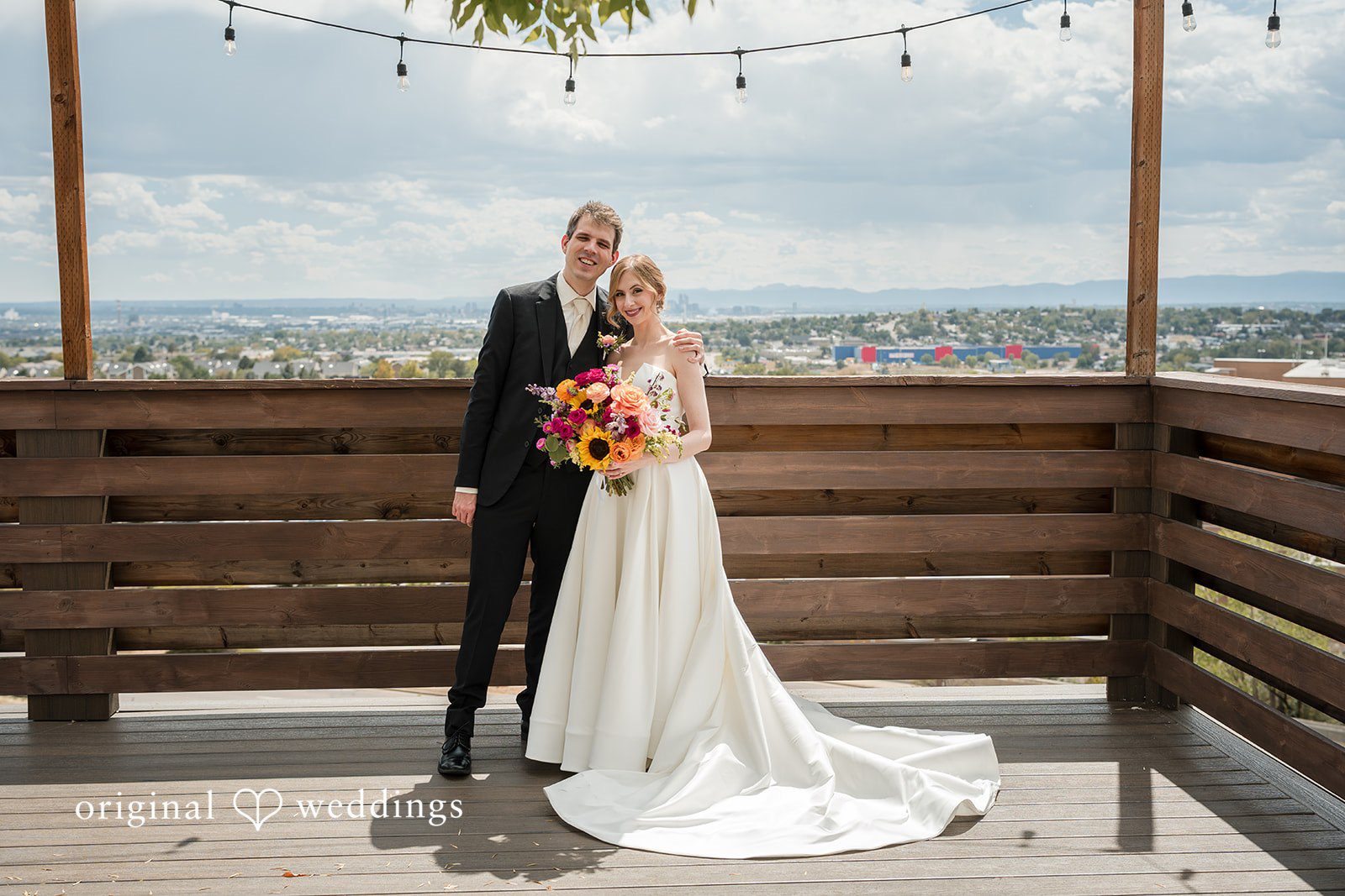 Jessica + James Our Denver wedding photographers captured a beautiful portrait of the couple