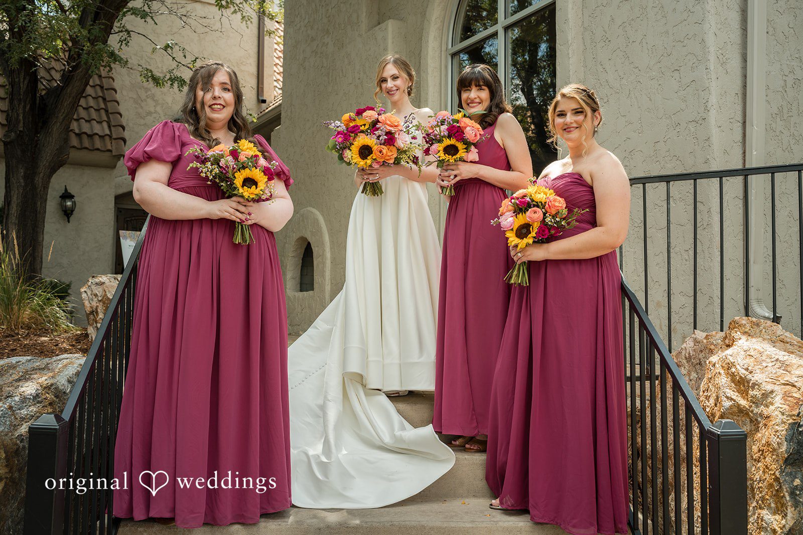 Jessica + James The bride and her bridesmaids