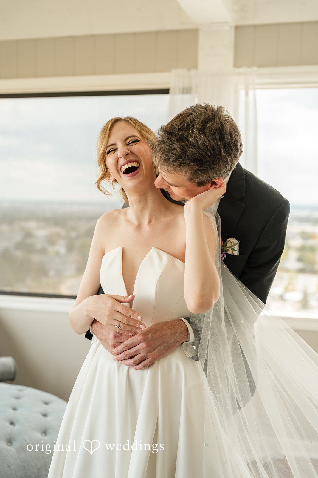 Jessica + James The bride shows deep joy and excitement