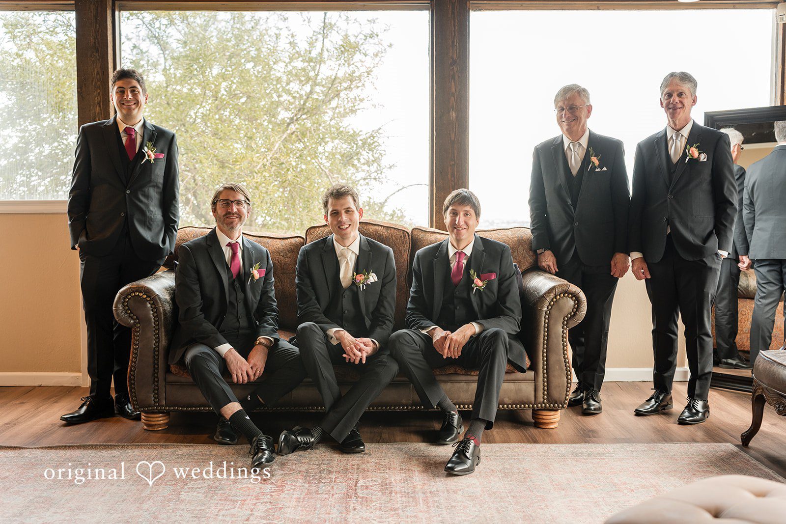 Jessica + James The groom and his groomsmen