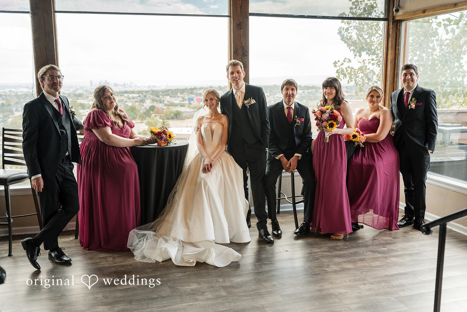 Jessica + James Beautiful portrait of the couple and their bridal party
