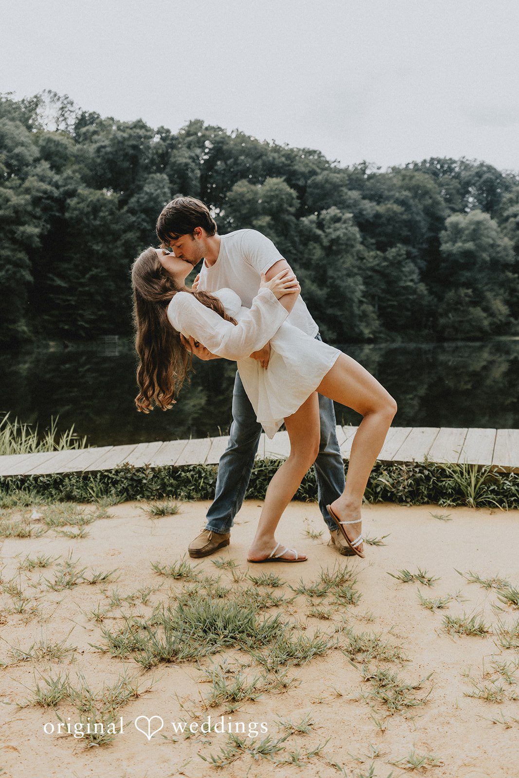 A romantic portrait of the couple