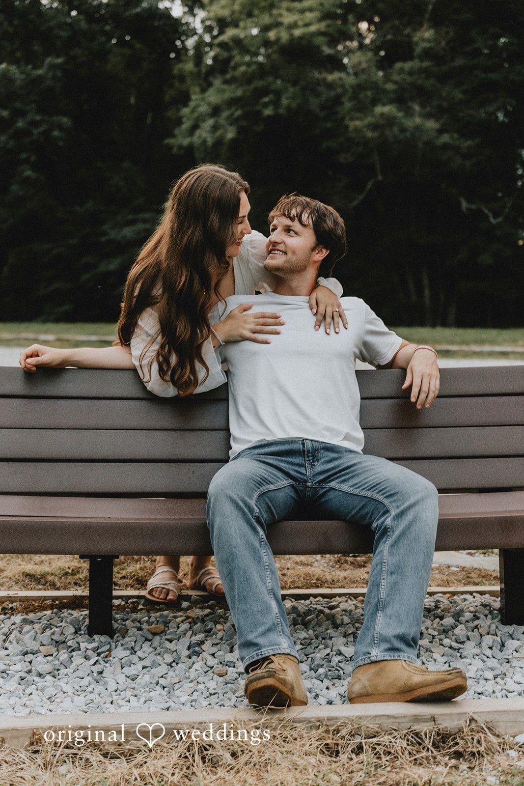 Lovely portrait of the couple at the Brown County State Park