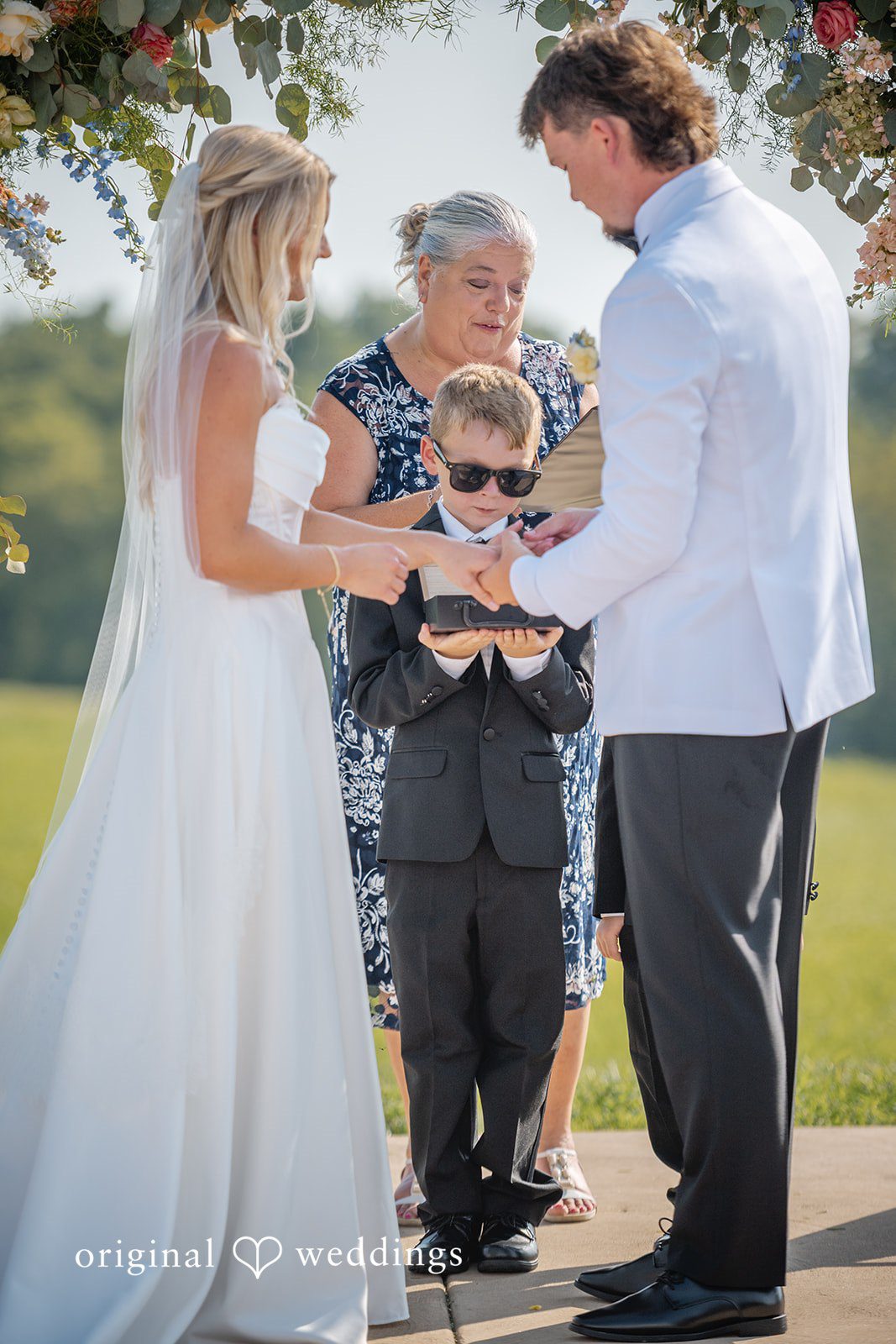 Couple with a young family member