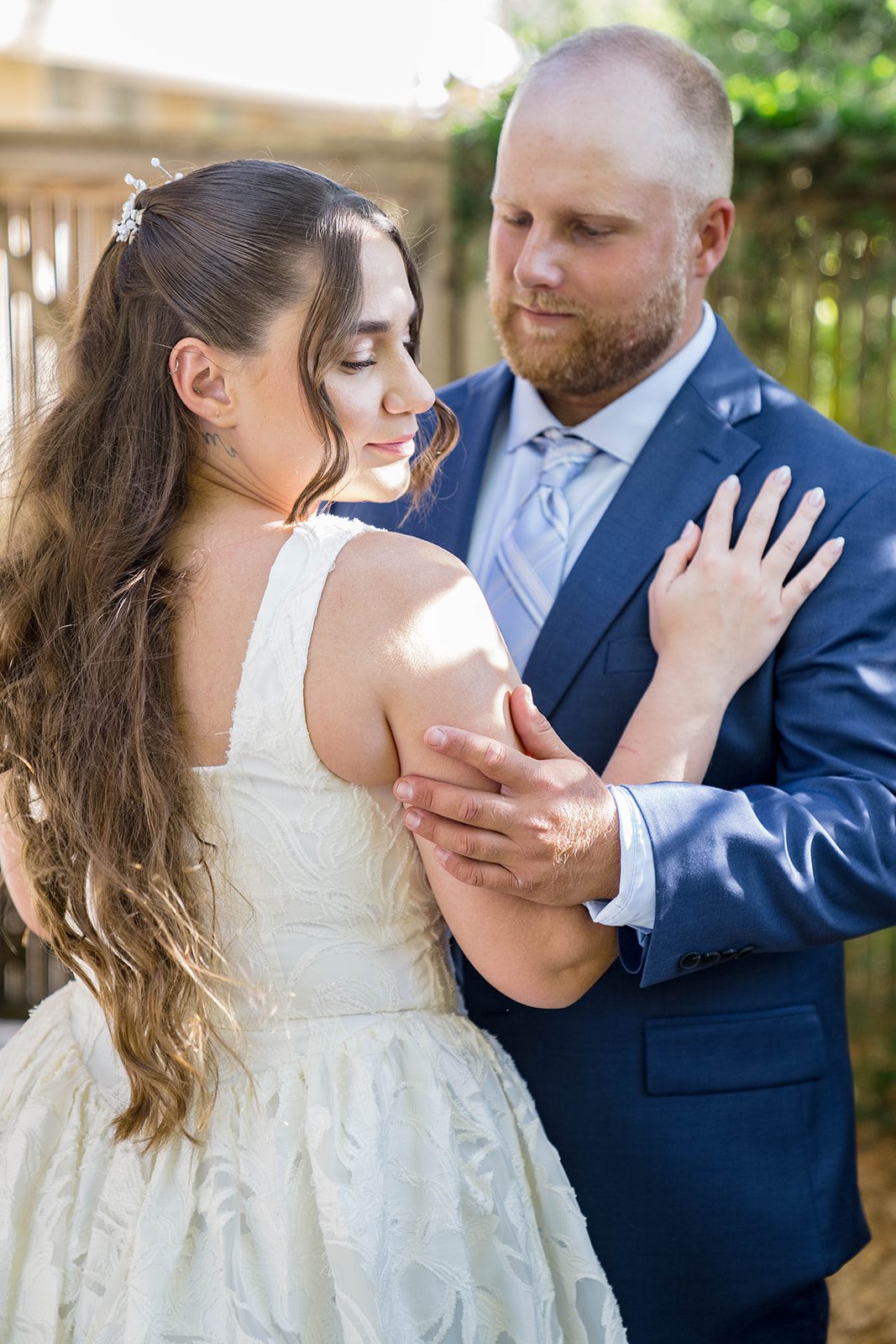 Couple sharing a tender embrace