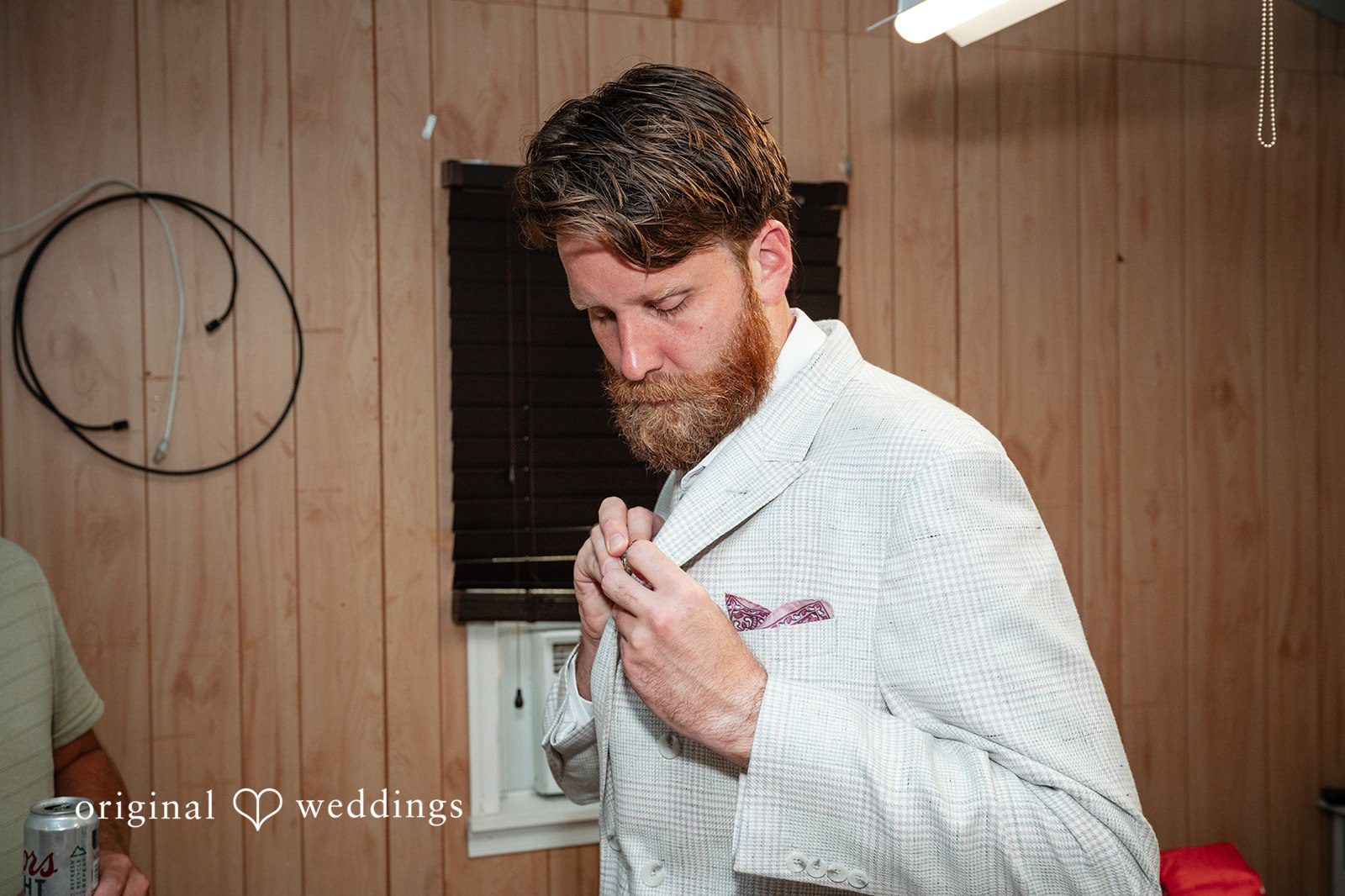 Groom getting ready