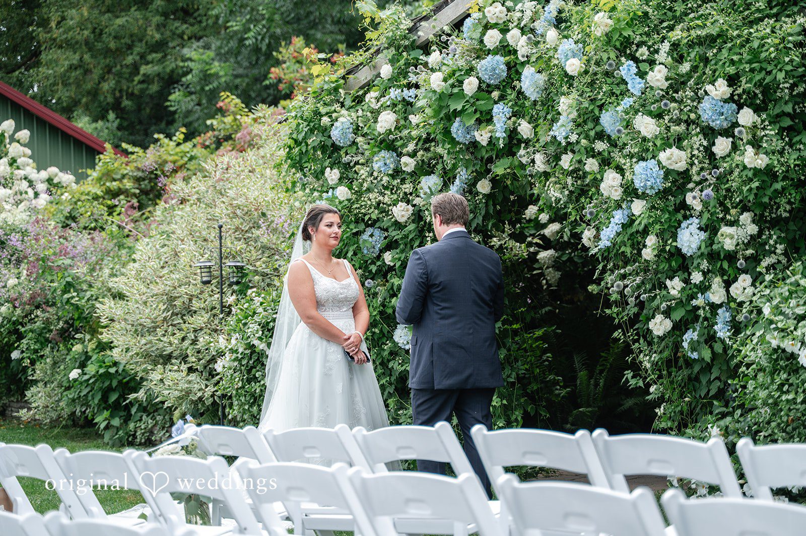 The groom says his vows