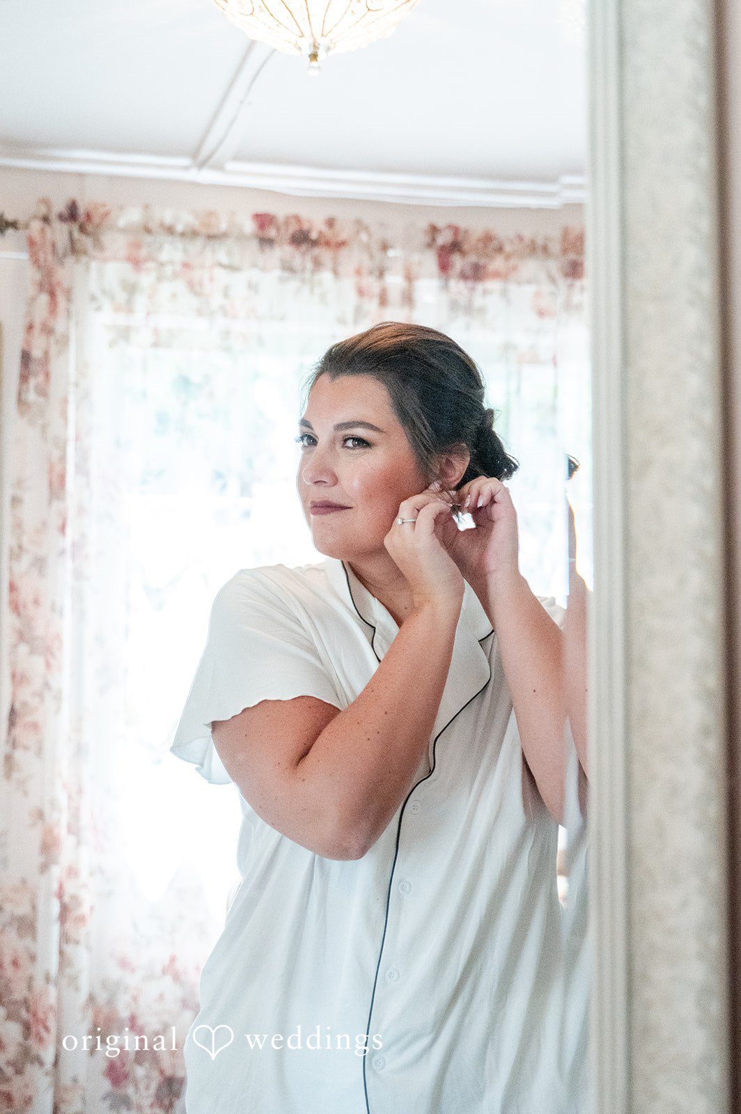 The bride gets ready
