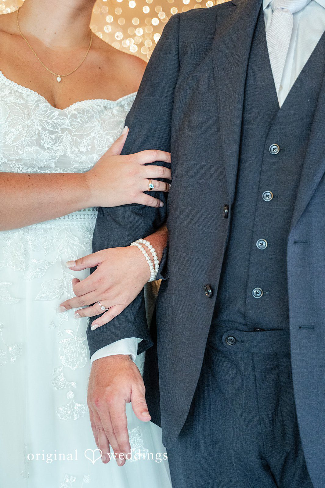 A beautiful close-up shot of the couple