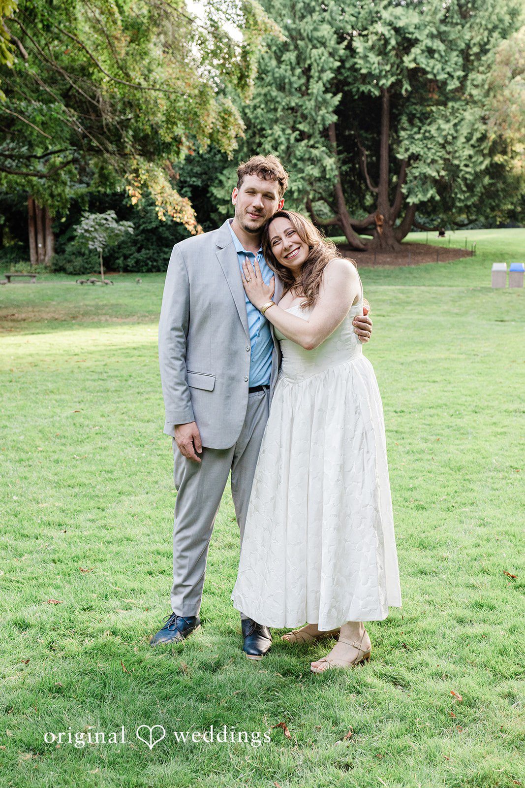 Rachel + Neil A stunning portrait of the couple at Carl S. English Jr. Botanical Garden