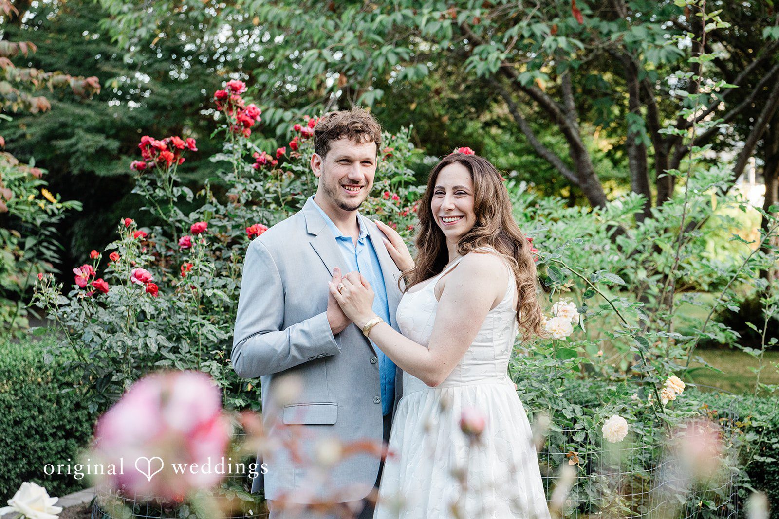 Rachel + Neil Gorgeous garden portrait