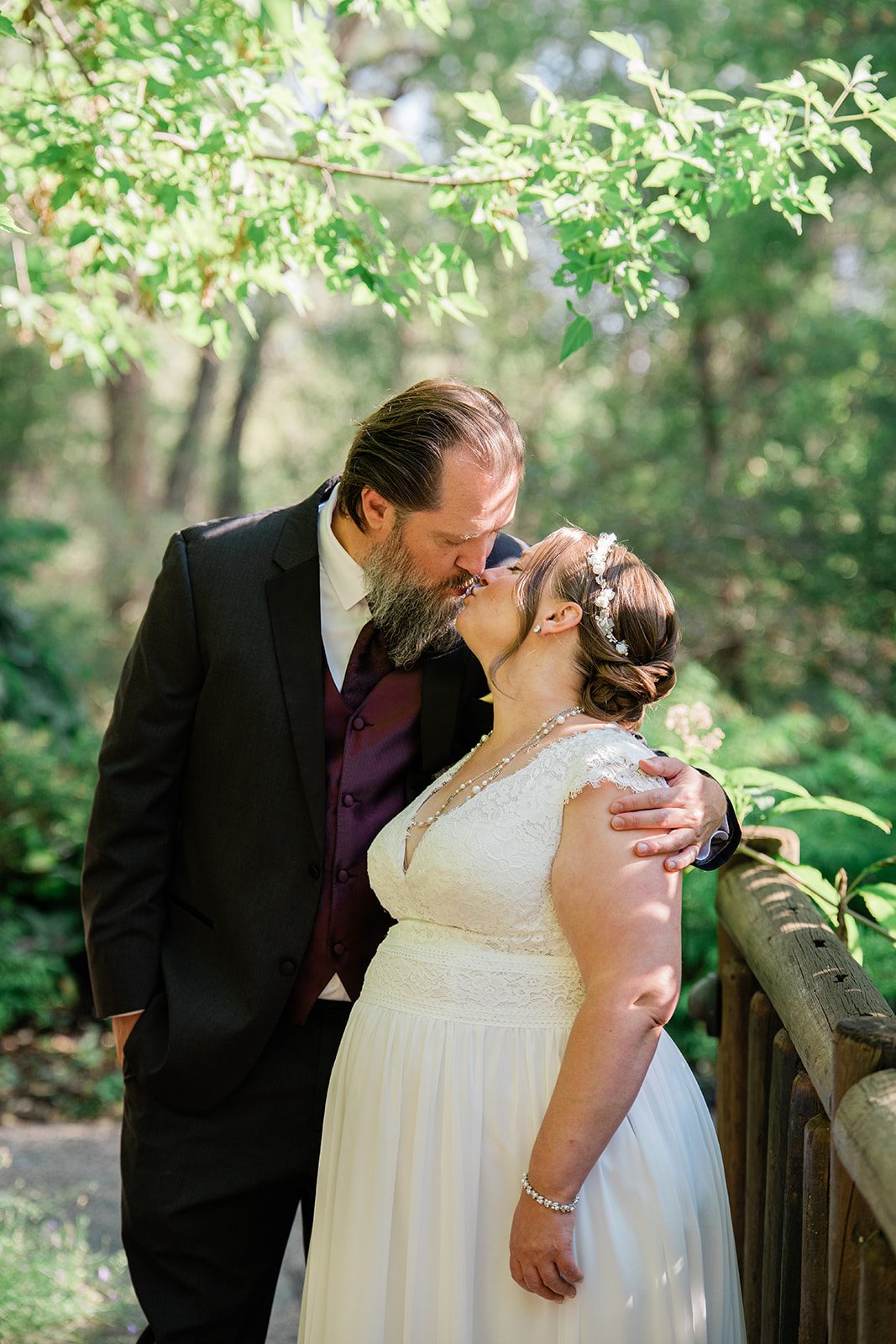 chatfield-farms-airy-denver-june-logan-019-03 Bride and groom sharing a kiss