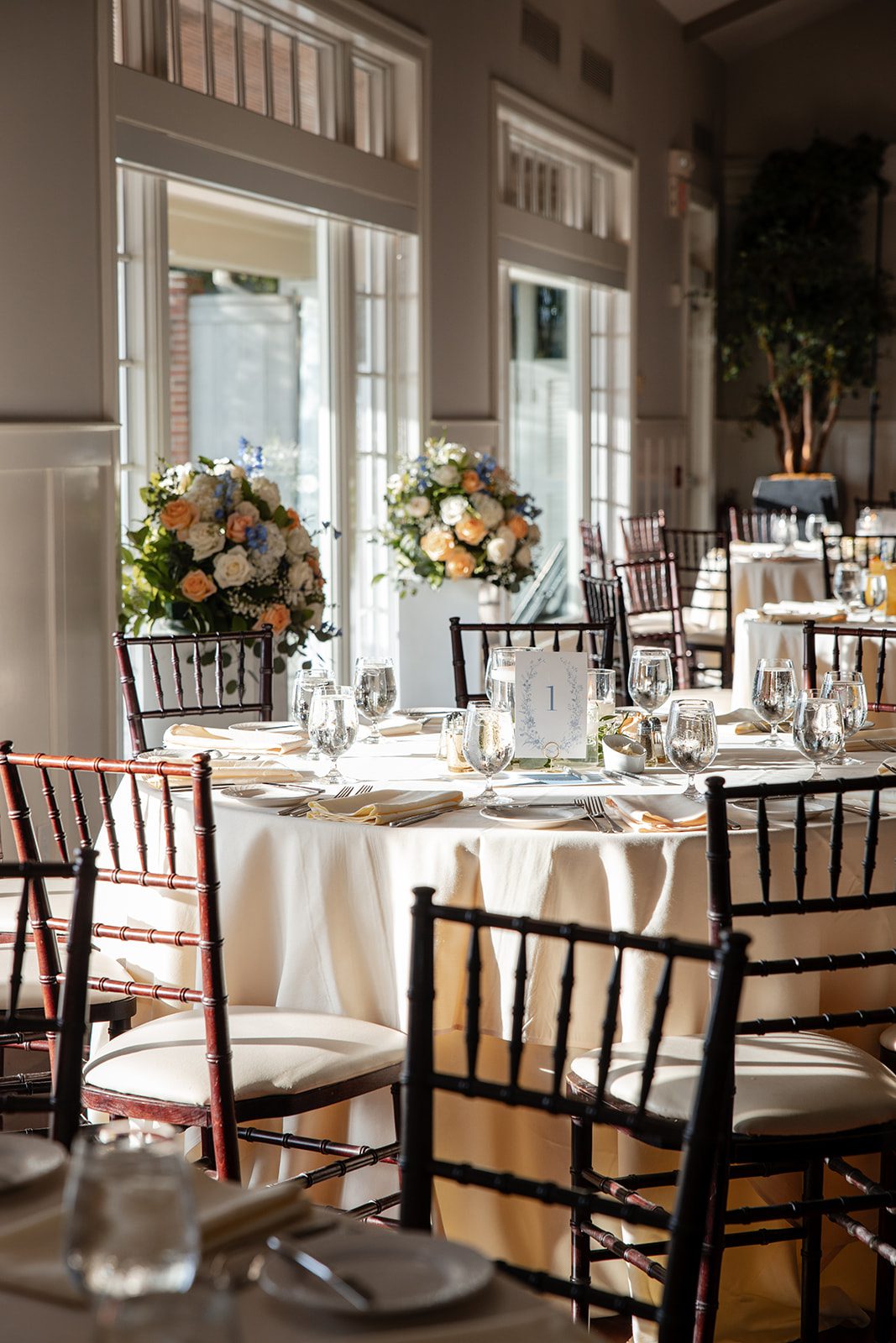 chesapeake-bay-beach-club-timeless-baltimore-kelsey-tom-005-52 Reception room ready for guests at Chesapeake Bay Beach Club