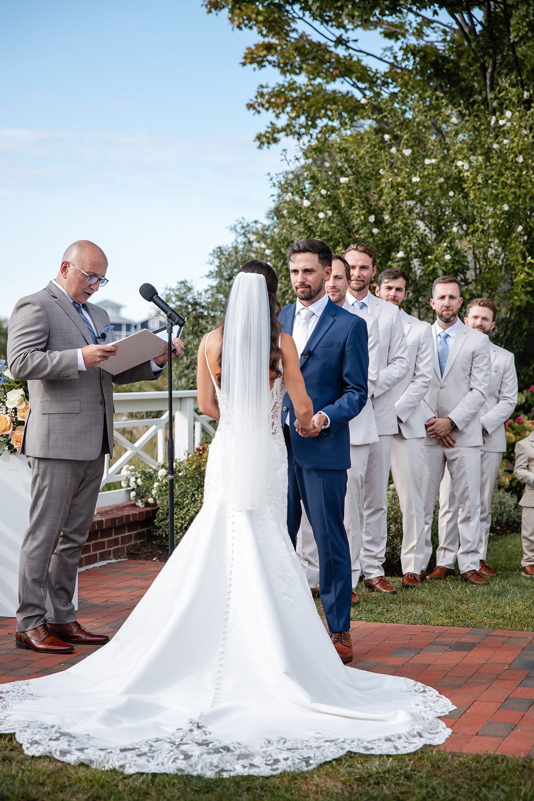chesapeake-bay-beach-club-timeless-baltimore-kelsey-tom-018-24 Waterfront ceremony at Chesapeake Bay Beach Club