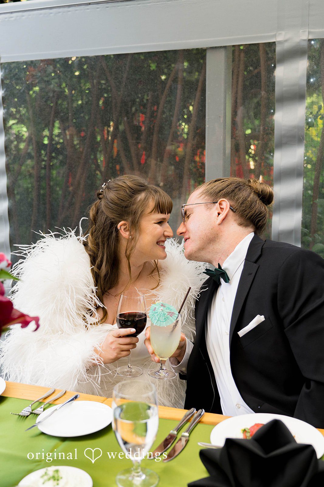 David + Lauren The couple shares a drink