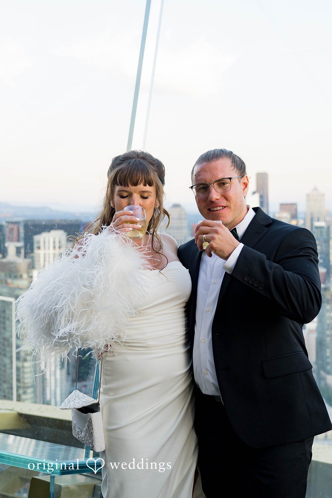 David + Lauren The couple shares drinks