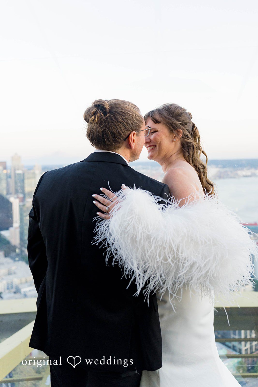 David + Lauren The couple shares a romantic moment