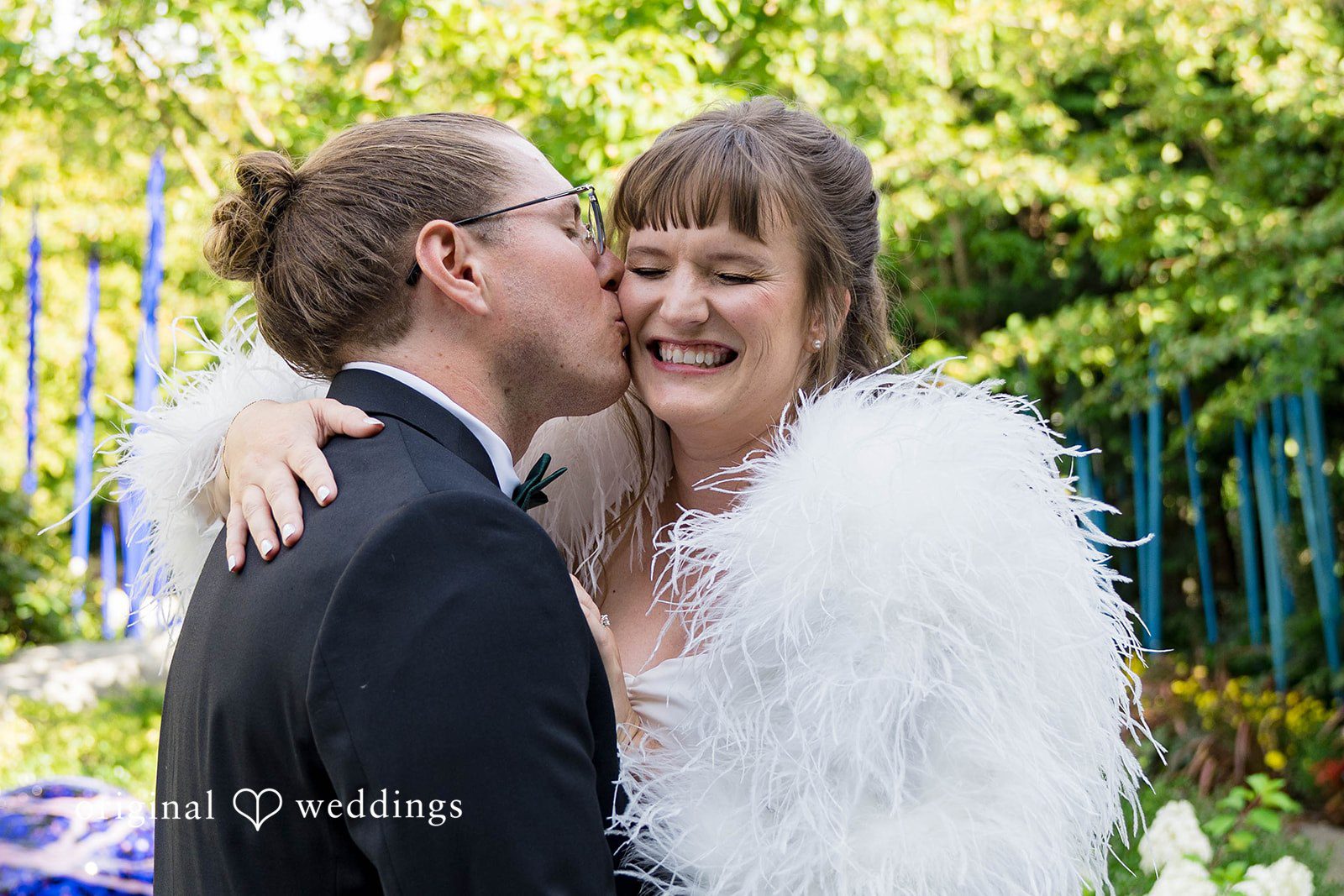 David + Lauren The couple shares a romantic moment